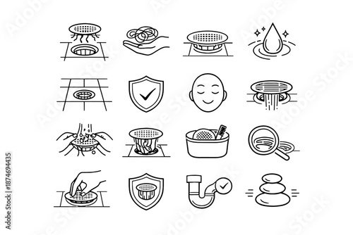 Calm icon bathroom reduced living mindset blockages clean minimalist care vector