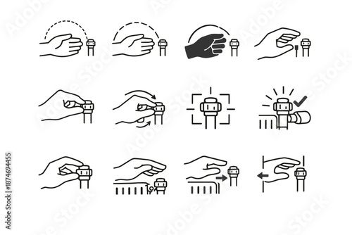 Screw turning calm safe ergonomics access hand icon icons radiator vector logic