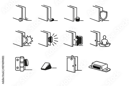 Focus logic icon wardrobe calm limit impact silhouette icons placement reduction door