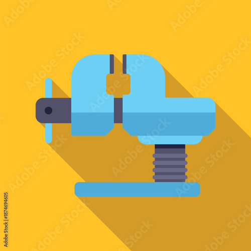 Vise clamp tool for workshop, repair, and woodworking with long shadow