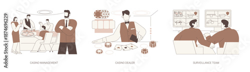 Casino isolated cartoon vector illustrations se