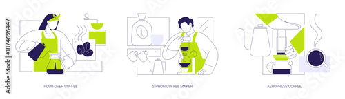 Specialty coffee isolated cartoon vector illustrations se