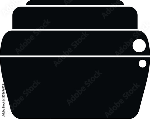 Cosmetic cream jar silhouette representing beauty and skin care products