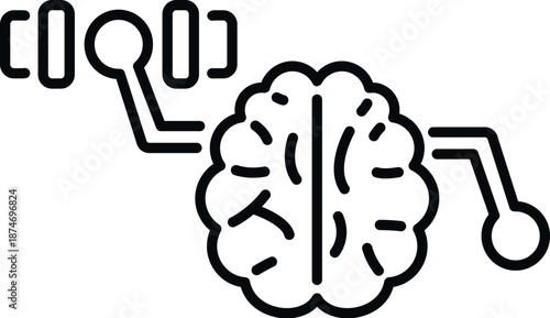 Brain icon lifting a dumbbell, symbolizing mental strength and cognitive training
