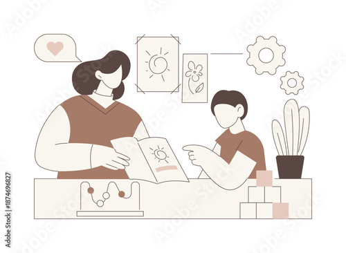 Enrichment activities for children isolated cartoon vector illustrations.