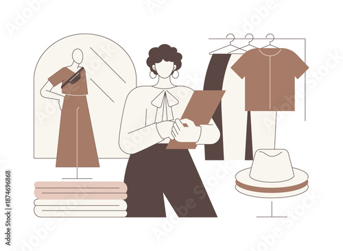 Opening a showroom isolated cartoon vector illustrations.