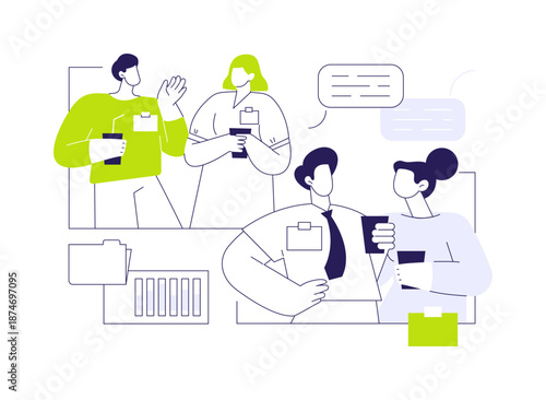 Corporate event isolated cartoon vector illustrations.
