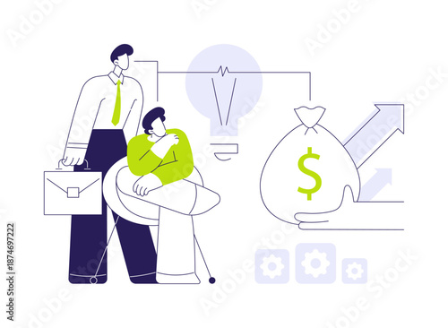 Funding rounds abstract concept vector illustration.