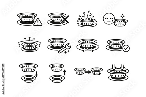 Vector sink strainer large poor sizing icons raised proper icon calm risk