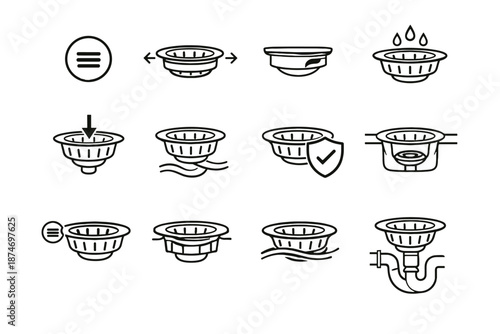 Safety opening logic path calm vector hole icons strainer icon compatibility silhouette