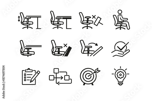 Desk vector focus chair armrest clearance obstruction logic under minimalist avoidance sliding