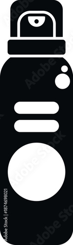 Deodorant spray can representing cosmetics and personal care products for daily hygiene