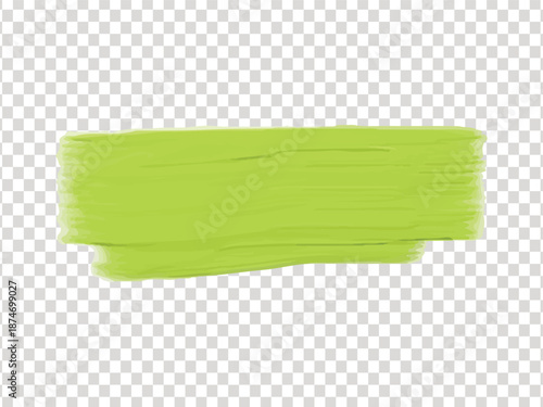 Lime Green Paint Brush Stroke Vector for Graphic Design