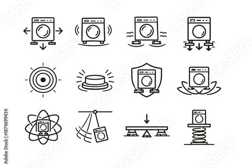 Direction vector absorption icon icons washer physics control arrows movement calm vibration