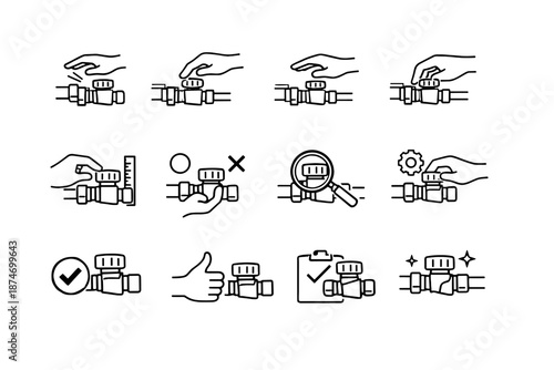 Reach vector radiator focus icons test valve ready hand approaching icon usability