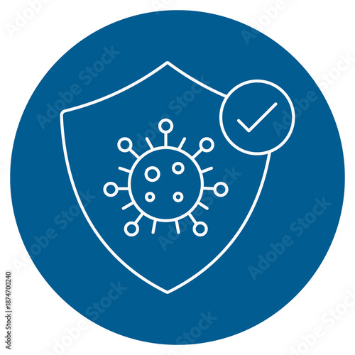 Protective Immune System Support Icon, Strengthen Your Immunity, Natural Defense Boost, Complete Immune Care