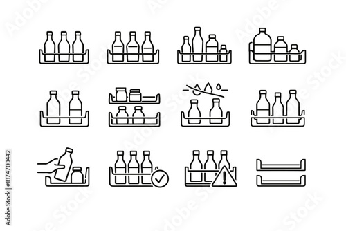 Icons icon vector quiet door placement organized minimalist mindset calm fridge visual