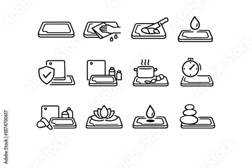 Tool visual icon culture everyday spills cutting quiet calm minimalist vector board