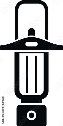 Icon representing a handheld uv light device for sanitizing surfaces and objects