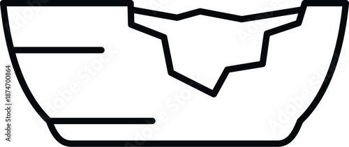 Broken ceramic bowl showing a damaged edge and shattered pieces