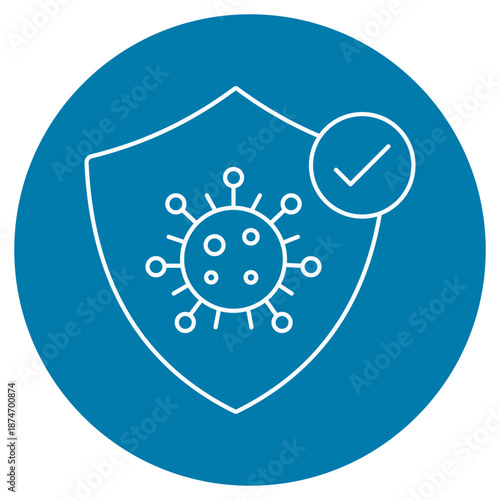 Protective Immune System Support Icon, Strengthen Your Immunity, Natural Defense Boost, Complete Immune Care, vector