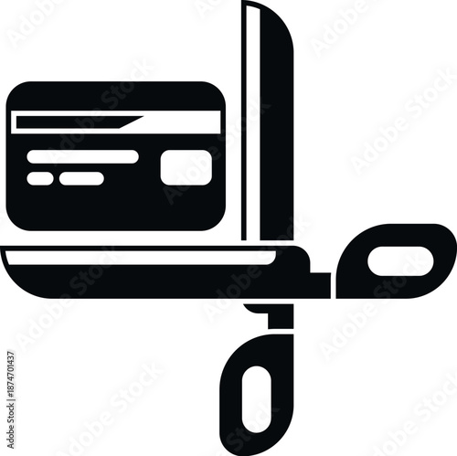 Scissors cutting a credit card symbolizing debt elimination and financial independence