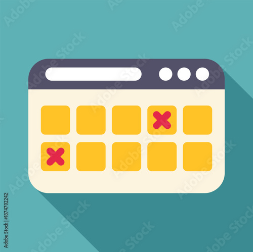 Calendar interface showing marked dates for planning and scheduling events online