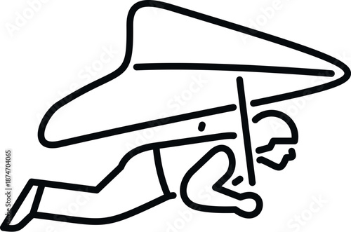 Person flying through the sky with a hang glider, illustrating adventure and extreme sport