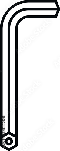 Hex key wrench icon representing a fundamental tool for assembly and repair