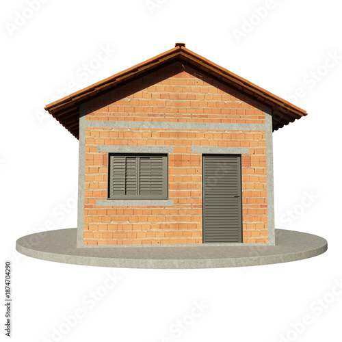 house on white background