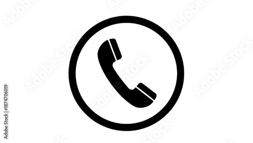 Vector illustration of a telephone receiver, a clear and recognized symbol for calls and contact