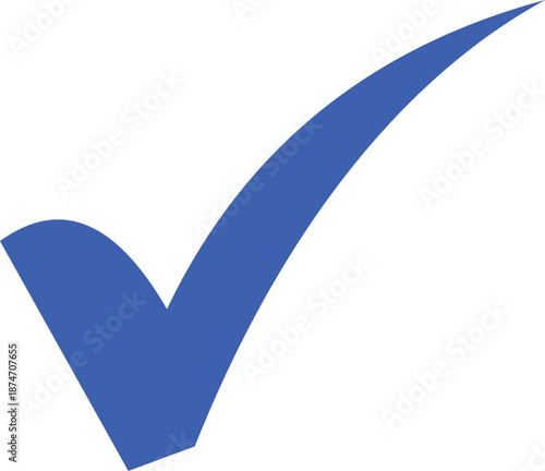 Blue check mark icon transparent background online payment sent icon concept, transparent background png file type stock, photo