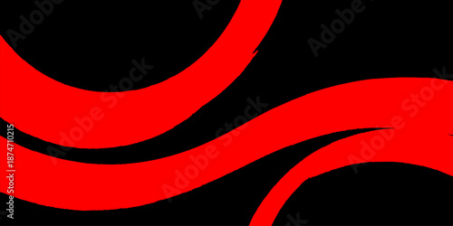An abstract red and white vector illustration features a 3d motion pattern of flowing curves and energy waves to create a digital art wallpaper design with a light concept