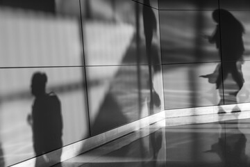 Shadows of People on Wall