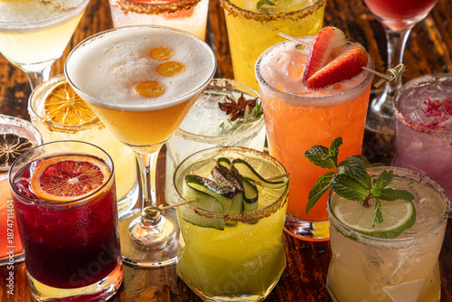 Group of cocktails