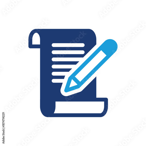 contract colored icon vector design good for web or mobile app