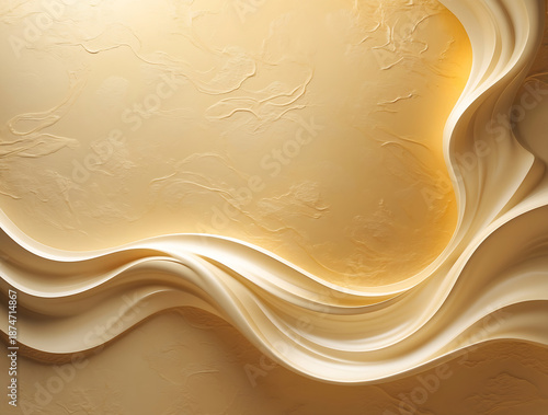 abstract background with golden waves