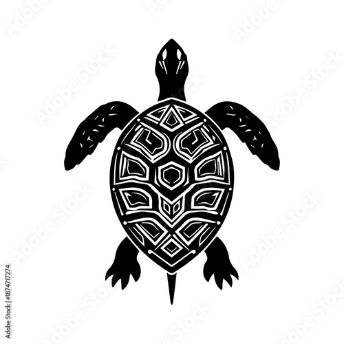 black and white tortoise vector 1.eps