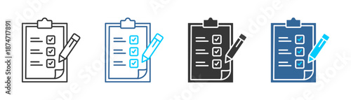 Accountability icon set multiple style collection	