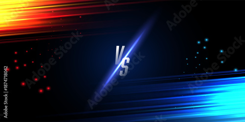 Versus game cover, banner sport vs, team concept. Vector illustration background
