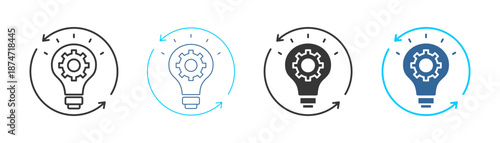  Innovation icon set multiple style collection	