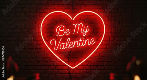 Romantic Neon Heart Sign for Valentine's Day Decoration and Celebration