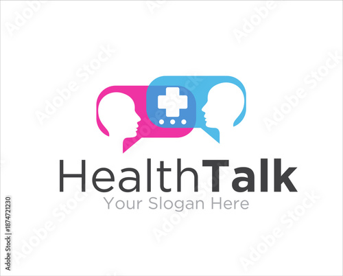 health talk and consultation logo designs