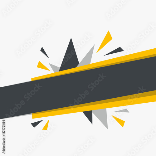 Geometric Shapes Exploding from Dark Strip.