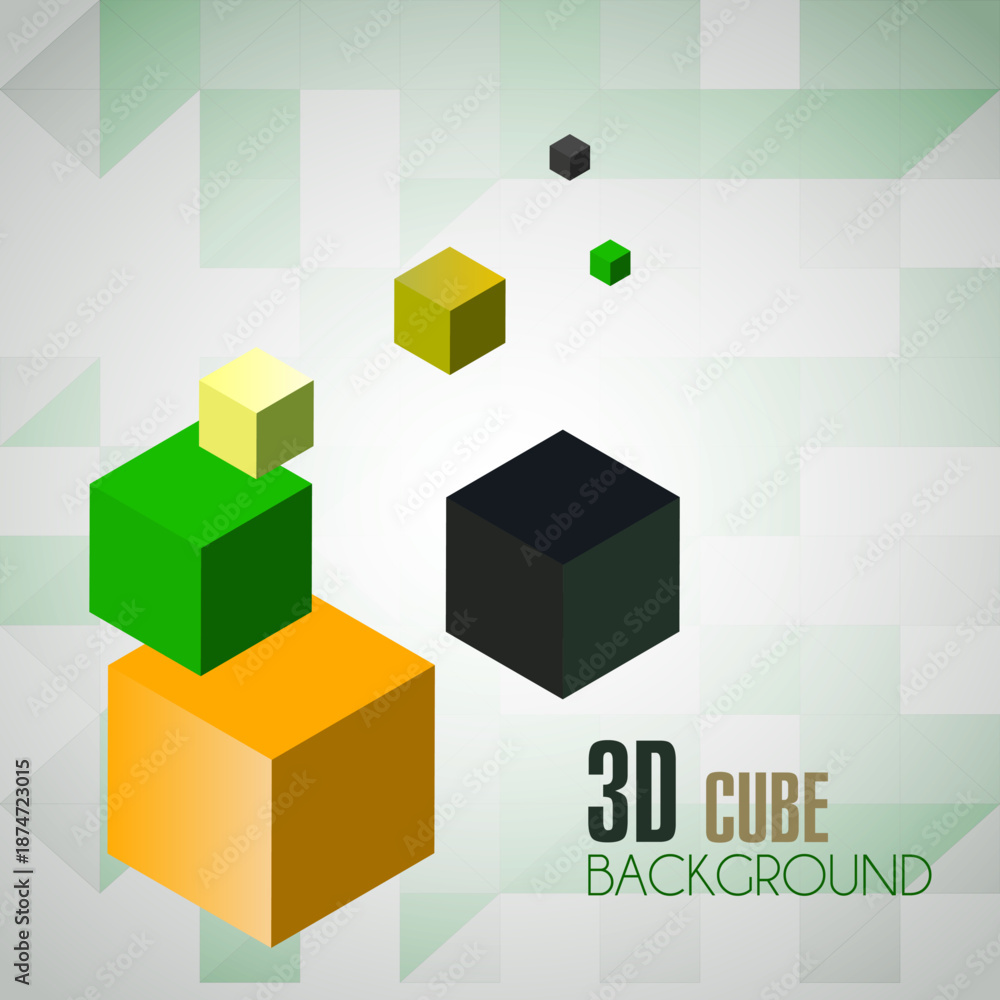 Obraz premium Colorful 3D Cube Background