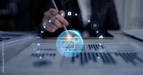 Canvas-taulu Global software development and coding solutions