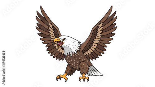 Bald Eagle with Wings Spread