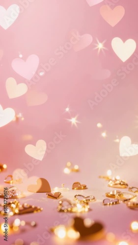 Explore a dreamy world of shimmering hearts and twinkling lights in a romantic celebration of love and joy