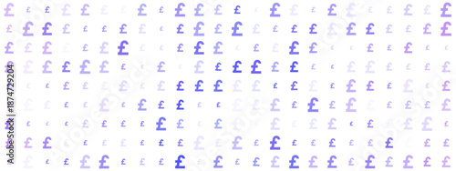 High-Contrast Image of Repeated Pound Symbols on a Dark Background for Financial Visuals