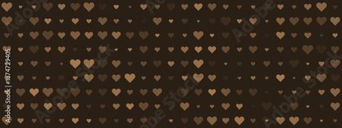 Seamless Heart Pattern Design for Textiles and Backgrounds in Neutral Tones